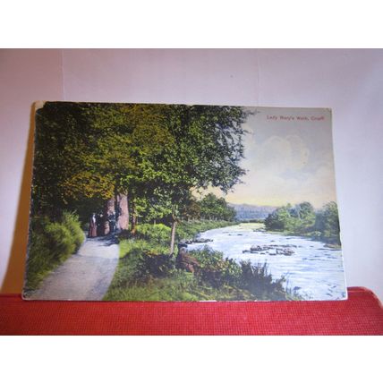 LADY MARY'S WALK, CRIEFF, PERTHSHIRE. used antique postcard 1908 pm =