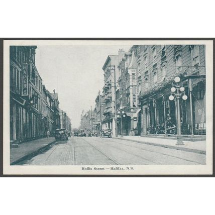 Hollis Street, Halifax, Nova Scotia, c.1910s - Novelty M&A Co Postcard
