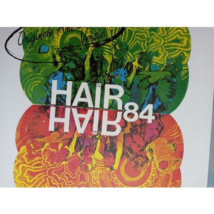 RARE BELGIAN THEATRE POSTER FOR A 1984 PRODUCTION OF THE SIXTIES MUSICAL, HAIR.
