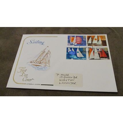 Cotswold 1975 FDC GB Cover - Sailing Boats / Yachts - Leicester frank