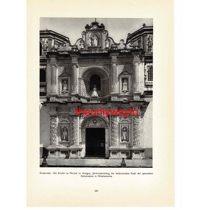 Church of Virgin Mary, Antigua, Guatemala, Book Illustration (Print), 1935