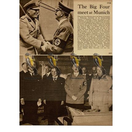 Big Four Leaders Meet in Munich, 1938, Book Illustration, 1938