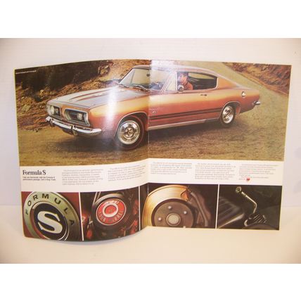 1968 PLYMOUTH BARRACUDA SALES BROCHURE ORIGINAL FRED HUNTINGTON SENECA FALLS NY