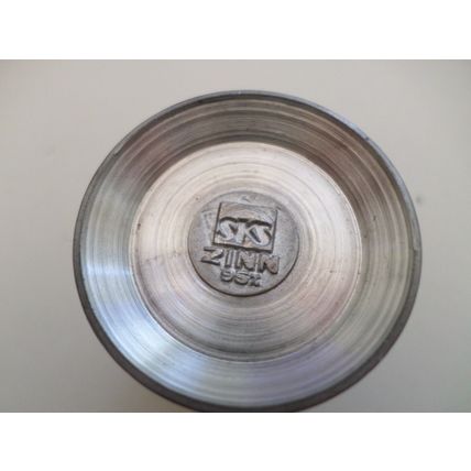 Vintage - 95% Pewter - Shot Cup Pair - SKS ZINN - Multi Hunting Scene