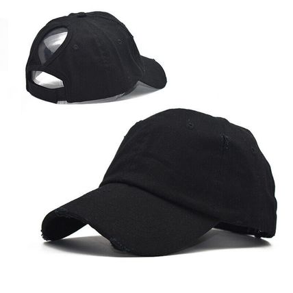 High Bun Hat Cotton Summer Sun Sport Snapback Ponytail Baseball Cap Ladies