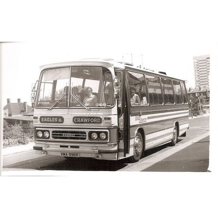 Black & White Photograph of Eagles & Crawford Coach Co. Ltd. of Mold - VMA 996R