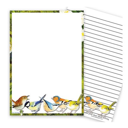 Emma Ball Garden Birds Jotter Scribble Pad A5 Letter Writing Paper Eric Heyman