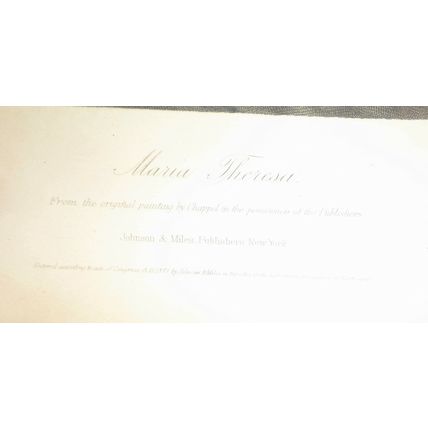 Maria Theresa - Portrait engraving - 1876 - Duyckinck Int'l Gallerie