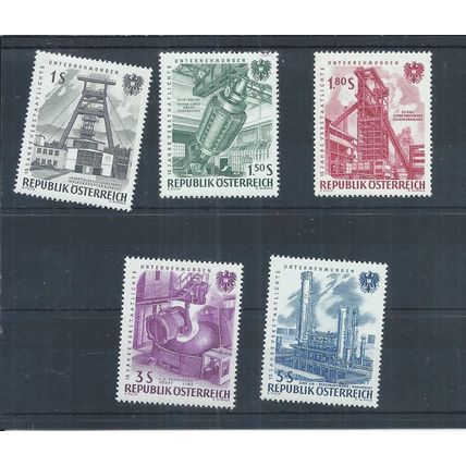 Austria stamps. 1961 Nationalized Industries MNH SG 1370 - 1374 (AE909)