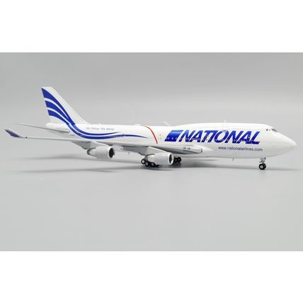 B747-400(BCF) NATIONAL AIRLINES REG: N702CA WITH ANTENNA - JCWINGS JC4975 1/400