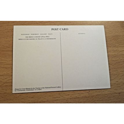 Postcard: The Prince Consort (1819-1861) by Winterhalter, 1859. New.