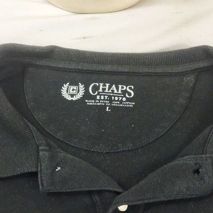 Chaps Men's Black Short Sleeve Polo Shirt Size Large