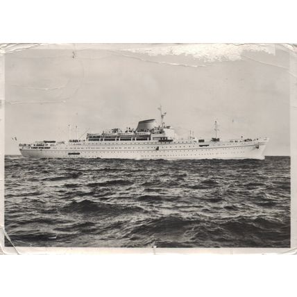 Postcard Lloyd Triestino M/N “Europa” passenger ship. Real photo