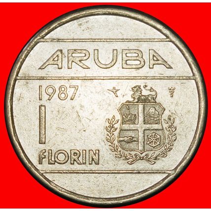 Ⰶ NETHERLANDS (1986-2013): ARUBA ★ 1 FLORIN 1987! BEATRIX★LOW START★NO RESERVE