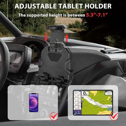 SAUTVS Electronic Device Tablet Phone Holder for Can-Am Maverick X3 2017-2025 Ac