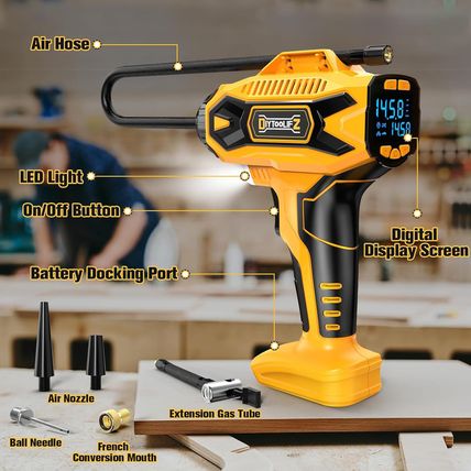 Cordless Tire Inflator Air Compressor for Dewalt 20V Max Battery, 160PSI Portabl