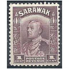 Sarawak 1934 SG106 1c Purple Mounted.Mint.