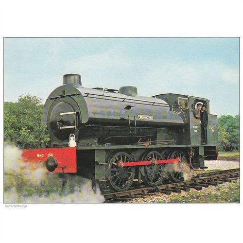 0-6-0 R.S.H. Saddle Tank No. 150 Warrington Steam Train Postcard (T11307)