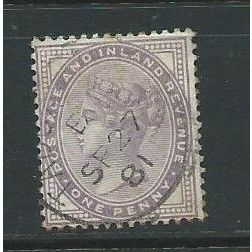 victoria 1d liulac 14 dots sg170 lilac cv £30 vfu cds