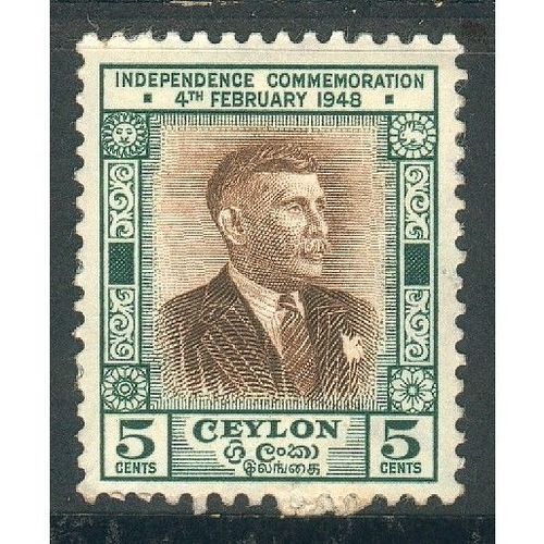Ceylon stamps 1949 - SG407 - 5c DS Senanayake (2)