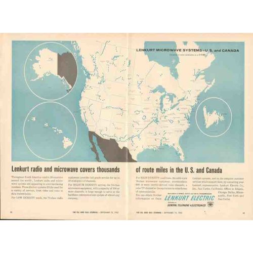 lenkurt electric company 1962 gte radio microwave systems vintage ad