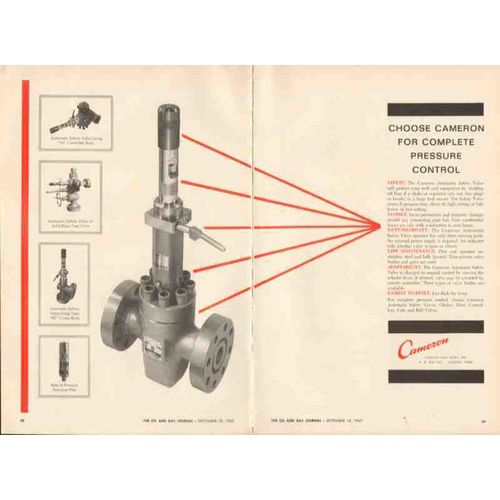 cameron iron works 1962 complete pressure control oil gas vintage ad