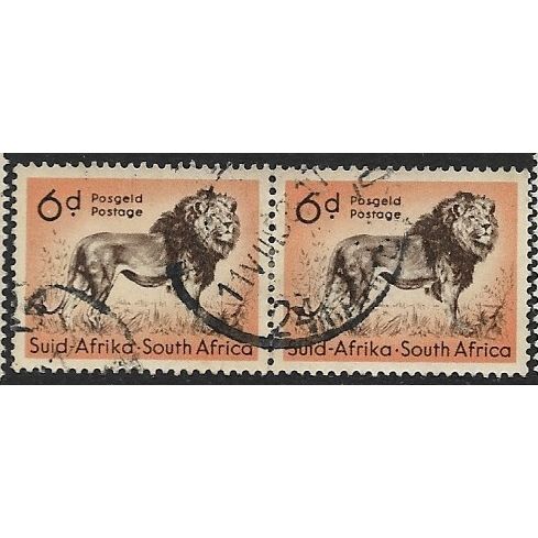 1954 SG 158 - fine used (o) - pair - ANIMAL