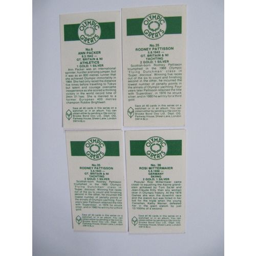 Lot of 4 1979 Brooke Bond Tea cards OLYMPIC GREATS