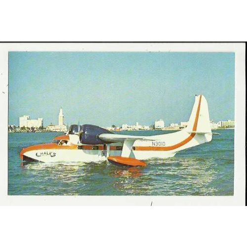 Aviation CHALK'S INTERNATIONAL GRUMMAN MALLARD Postcard by Mary Jayne (MJ409)