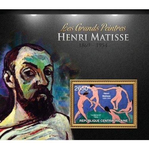 CENTRAL AFRICA 2013 SHEET MNH HENRI MATISSE ART PAINTINGS ARTE PINTURAS 1A