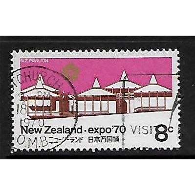 NEW ZEALAND 1970 WORLD FAIR OSAKA 8c NEW ZEALAND PAVILION SG 936 FINE USED
