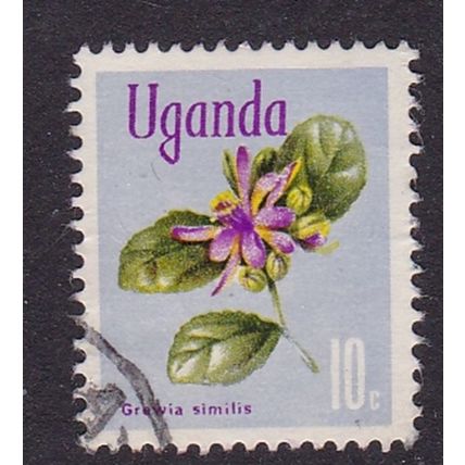 UGANDA 1969 FLOWERS 10c USED SG132