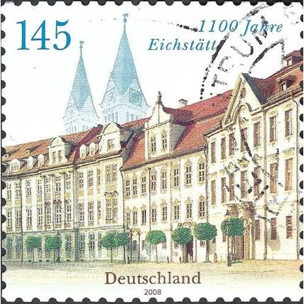 GERMANY, Residence Square, Cathedral, Eichstatt, brown 2008, 1.45