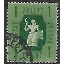 Mi 954: 1 Ft. green Delinitive Stamp: 'Agriculture,' wmk. IX A2