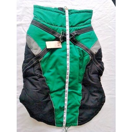 Dog Winter Coat Jacket 26" back (3xl) Green Black Grey Padded