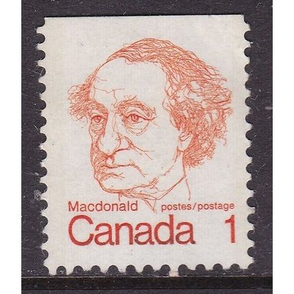 Canada 1972 J A Macdonald 1c Mint Hung SG 693 VGC