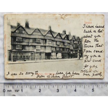 vintage postcard Old Houses, Holborn, London ref.2