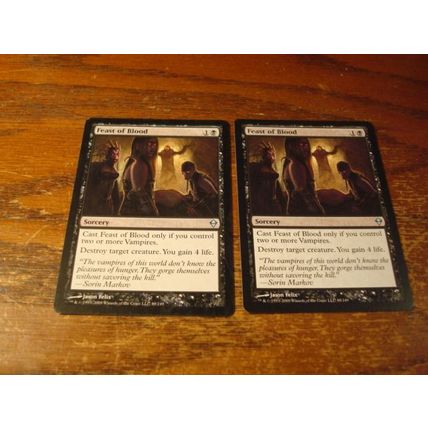 Magic The Gathering, MTG, 2-Cards, 1993-2009, FEAST OF BLOOD, nm