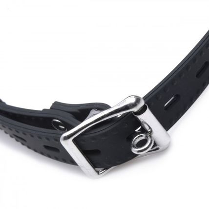 Pie Hole Silicone Feeding Gag Mask BDSM Bondage Master Series Slave Ball S&M NEW