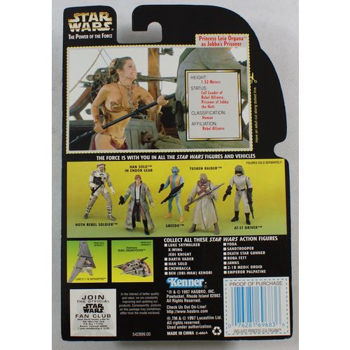 Star Wars POTF 2 Princess Leia Organa as Jabba's Prisoner (B) MOSC Kenner