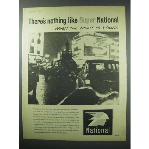 1960 Super National Petrol Ad - There's Nothing Like