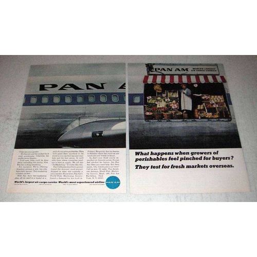 1966 Pan Am Airline Ad - Growers of Perishables