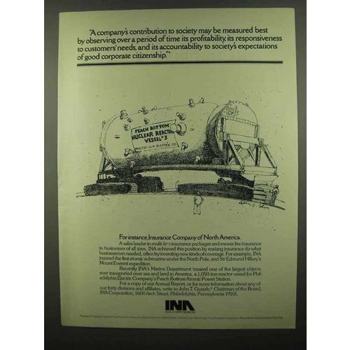 1974 INA Insurance Company of North America Ad, Society