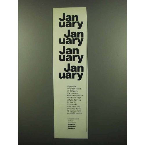 1974 Internal Revenue Service IRS Ad - January
