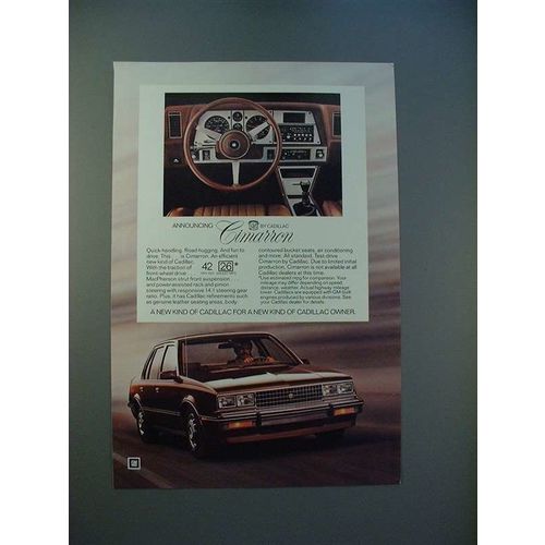 1981 Cadillac Cimarron Car Ad - A New Kind
