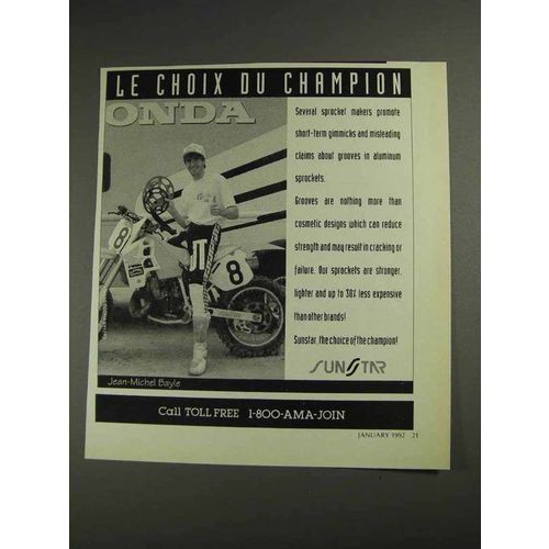 1992 Sunstar Sprockets Ad - Jean-Michel Bayle