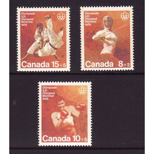 CANADA 1975 OLYMPIC GAMES 8th MONTREAL SG814 / 816 SET 3 VALS U/M MINT #4