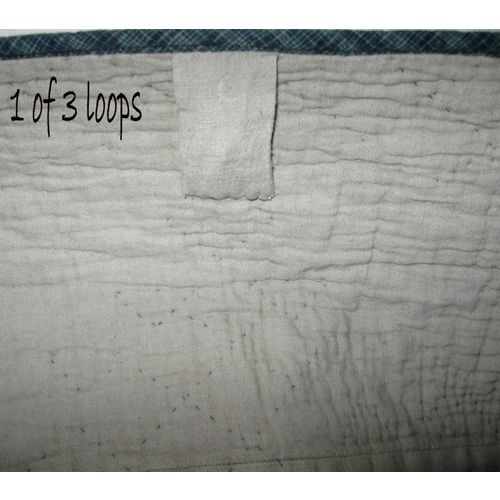 44" Hand Stitched Classic Wall Quilt - Muted Beige/Red/Green w/Hanger Loops