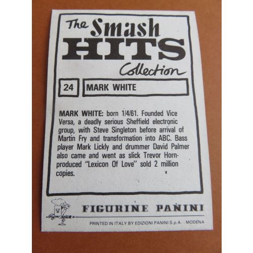 Smash Hits 1984 Panini Sticker No 24 Mark White