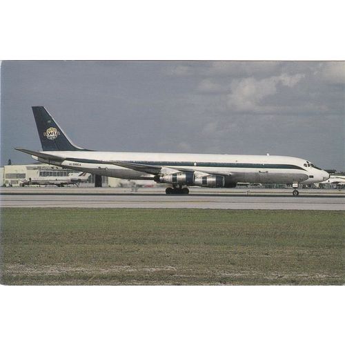 BWIA British West Indies Airways Douglas DC8 51F Civil Aircraft Postcard A20028